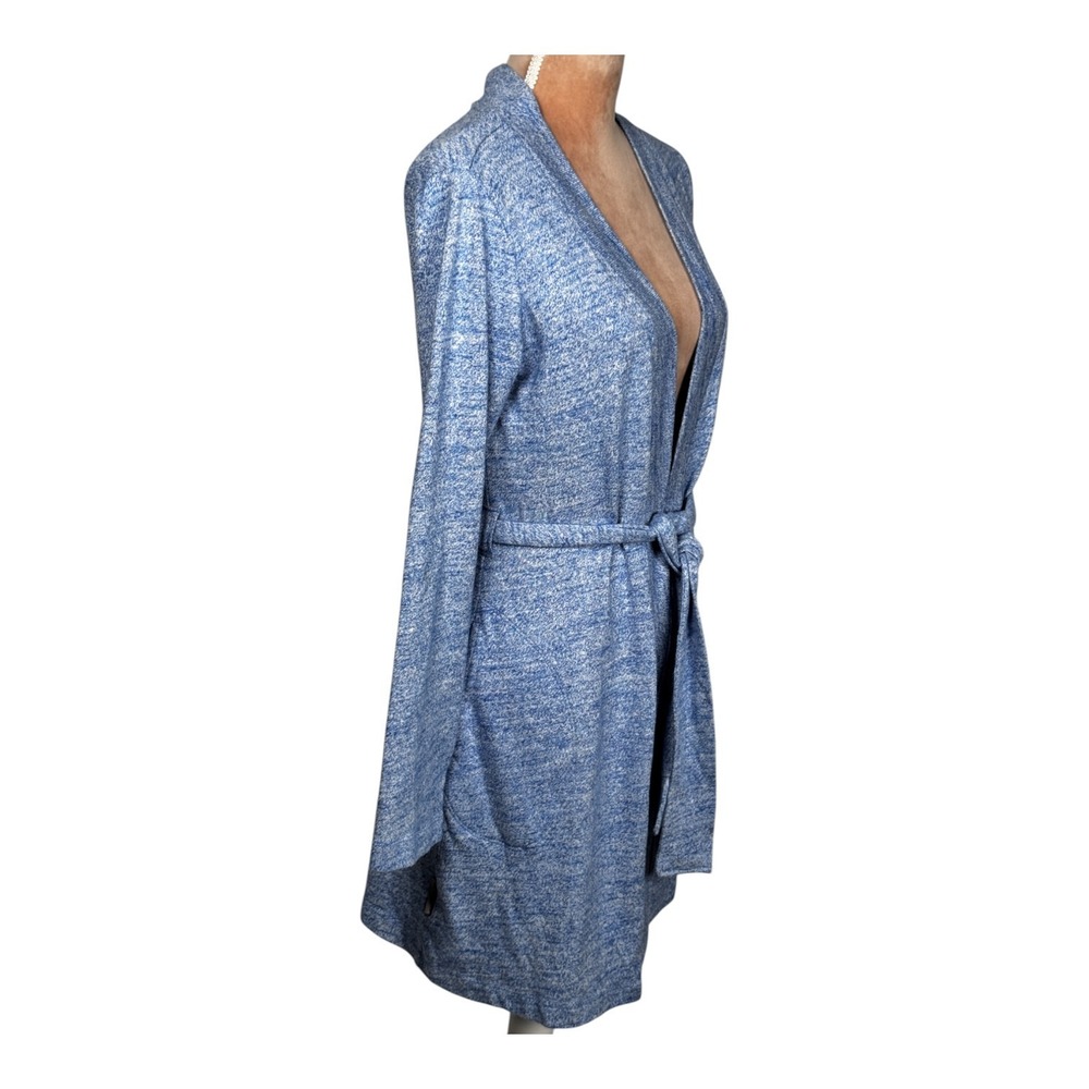 UGG Knit Cardigan Robe Blue Open Front with Belt‎ Cozy Loungewear Womens Size S - Picture 3 of 16